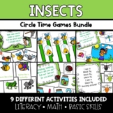 Insects Circle Time Games for Preschool for Letters, Numbe