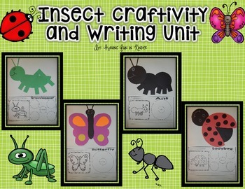 Preview of Insect Craftivity and Writing Unit