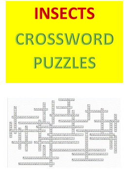 Insects Crossword Puzzles by Ah Ha Lessons TPT