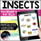 Insects Digital ESL Vocabulary Unit: Insects Newcomer ELL 