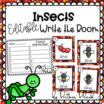 Insects Editable Write the Room by Brittani Black | TpT