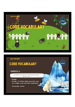 Preview of Insects Everywhere Vocabulary Cards - Amplify, CKLA 2nd Grade K7 L1