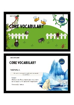 Preview of Insects Everywhere Vocabulary Cards - Amplify, CKLA 2nd Grade K7 L1