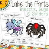 Insects Bugs and Spiders Labeling Center Activities