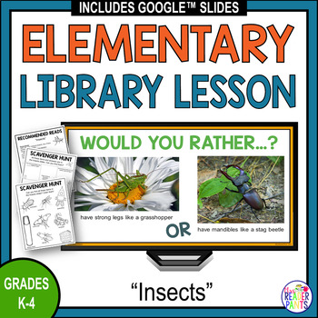 Preview of Insects Library Lesson - Insect Idioms - Elementary Library Lesson for Spring