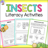 Insects Literacy Activities - Reader, Writing Pages, Life Cycle