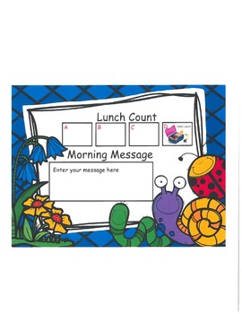 Preview of Insects Lunch Count and Morning Message