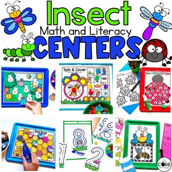 Preview of Insects Math & Literacy Centers Preschool - PreK Insect Activities