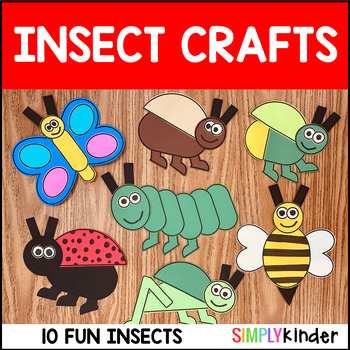 Preview of Bug and Insects Mini Crafts, Spring Bulletin Board, Spring Craft Activities
