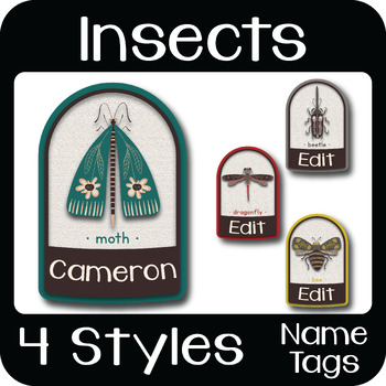 Preview of Insects Name Tags, Bugs Cubby and Locker Labels