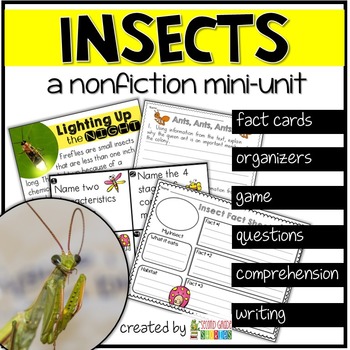 Insects Nonfiction Reading by Second Grade Stories | TpT