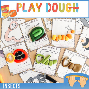 Preview of Insects Playdough Mats / Fine Motor Play Dough Mats / Play Doh cards
