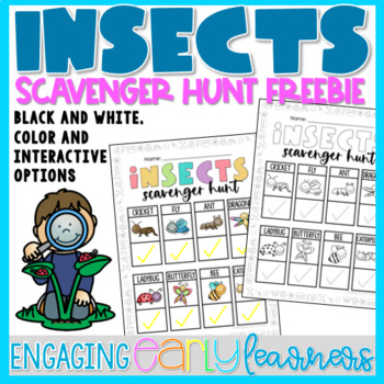 Preview of Insects Scavenger Hunt | Interactive and Print Options