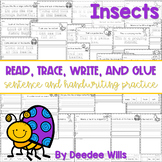 Insects Sentence Writing and Handwriting Practice with Hig