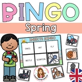Insects Spring Bingo. Words Vocabulary. Reader Game. March