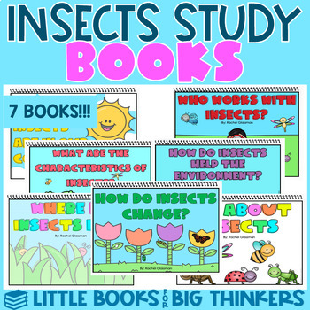 Preview of Insects Study Books Printable and Digital- Little Books For Big Thinkers
