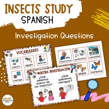 Preview of Investigation Questions & Vocabulary | SPANISH | Insects | Creative Curriculum