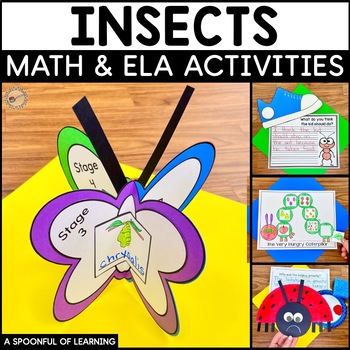 Preview of Insects Unit! Math, Literacy, & Writing Fun!