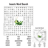 Insects Word Search