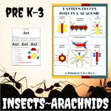 Insects and Arachnid Pattern Block Mat Printables & Worksheets