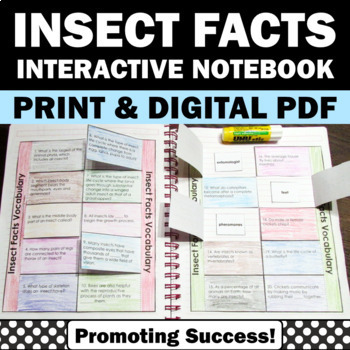 Preview of Bugs and Insects Special Education Science Interactive Notebook 4th 5th Grade