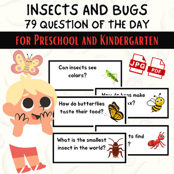 Preview of Insects and Bugs 79 Question of the Day for Preschool and Kindergarten