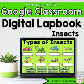 Preview of Insects and Bugs Digital Interactive Notebook for Google Classroom