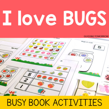 Preview of Insects and Bugs Preschool Busy Binder Learning Folder Book