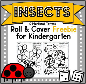 Preview of Insects and Bugs, Roll and Cover Freebie