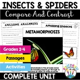 Insects and Spiders Compare and Contrast Activities Readin