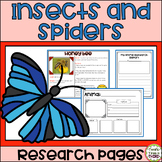 Insects and Spiders Research: Informational Reading and Wr
