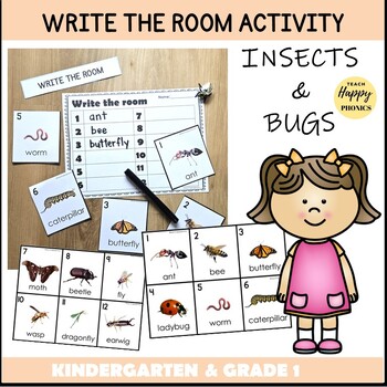 Insects and bugs theme Write the room Activity by teachhappyphonics
