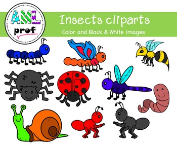 Preview of Insects, bugs clipart (insectes, bestioles)