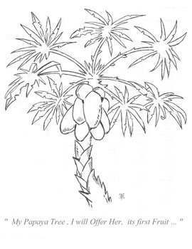 Preview of Inside Out And Back Again by Thanhha Lai   Coloring Page --  My Papaya Tree
