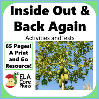 Preview of Inside Out and Back Again Novel Activities, Tests