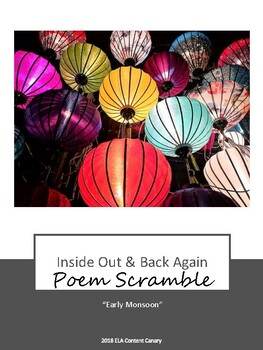 Preview of lnside Out & Back Again Poem Scramble - Fun Pre reading Activity for Group Work!
