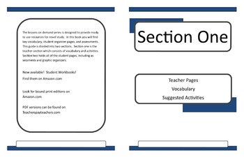 Teacher Activity Guide Sections