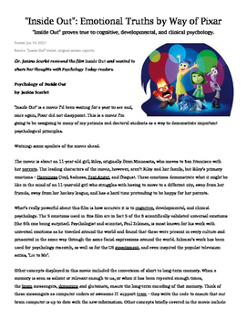 inside out summary essay