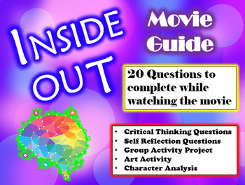 Preview of Inside Out Movie Guide (2015) - Movie Questions with Extra Activities