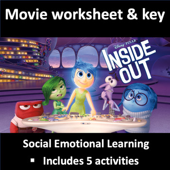 Preview of Inside Out Movie Guide | Inside Out Movie Activities | Social Emotional Learning
