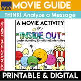 Inside Out Movie Worksheets | Movie Day Activities | Socia