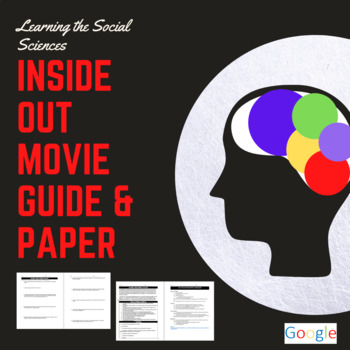 Preview of Inside Out Movie Guide & Research Paper Project for Psychology