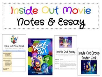 Preview of Inside Out Movie Notes, Poster Walk & Essay Assignment