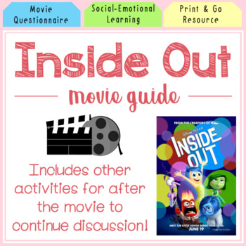 Preview of Inside Out Movie Guide l Questions l Worksheets