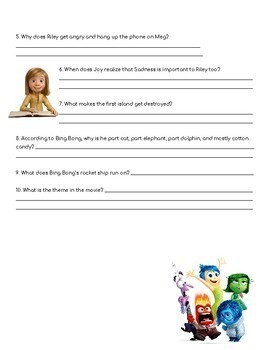 inside out movie questions and answers
