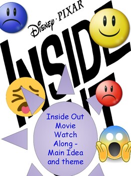 Preview of Inside Out Movie Watch Along - Main Idea and Theme