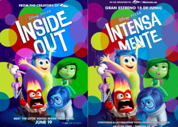 Preview of Inside Out Pixar Movie Guide in Spanish & English | Del revés | Intensa Mente