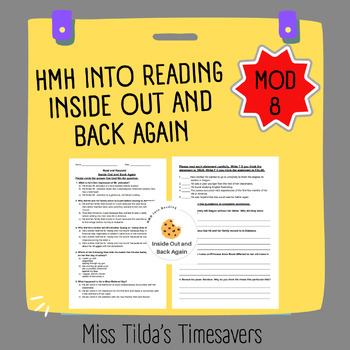 Preview of Inside Out and Back Again - Grade 5 HMH into Reading