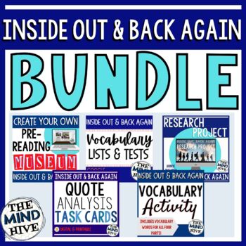 Preview of Inside Out and Back Again Unit Bundle