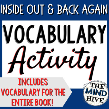 Preview of Inside Out and Back Again Vocabulary Activity 